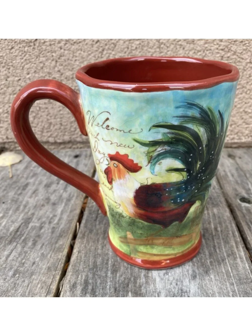 Certified International Susan Winget LE Rooster Latte Mug- Country SFR3